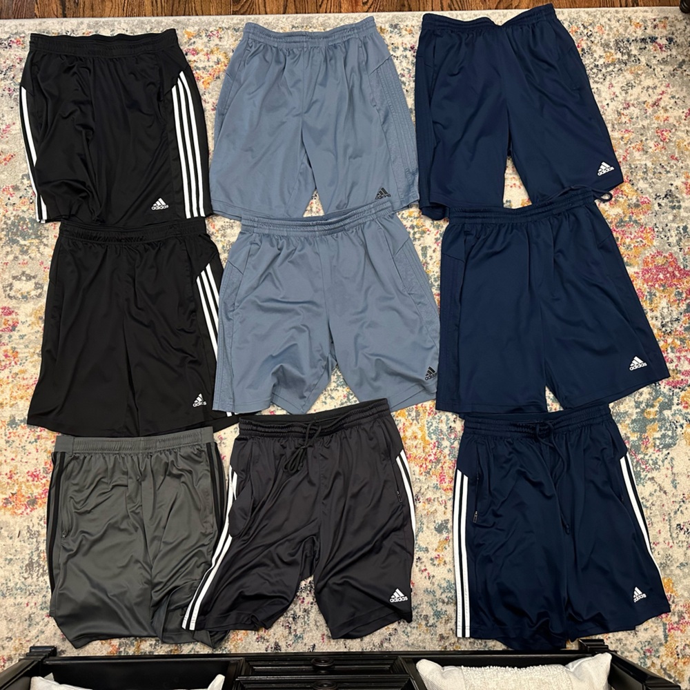 Adidas Black, Gray and Blue Shorts LG